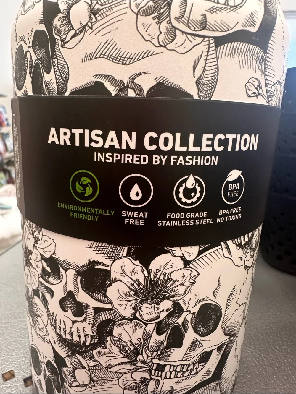 Limited Edition Hydrapeak Artisan Collection Quench Skull Floral Tumbler, 50oz
